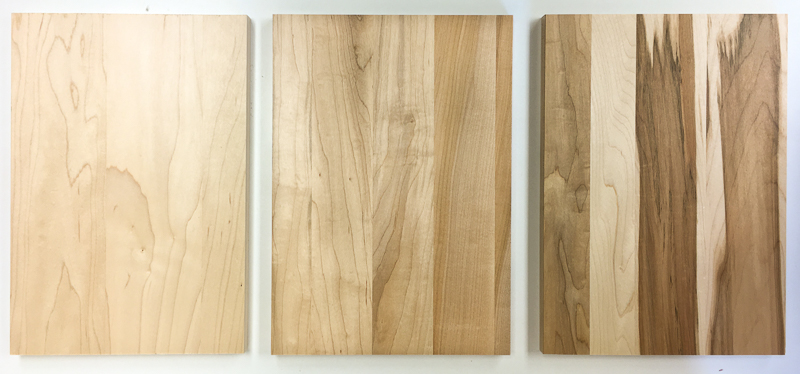 Three grades of Maple